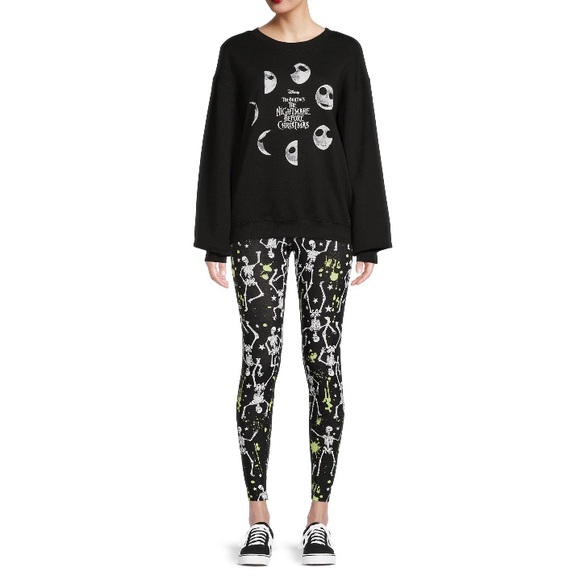 Disney Nightmare Before Christmas black Sweatshirt Disney Phase Jack XL - Picture 3 of 5